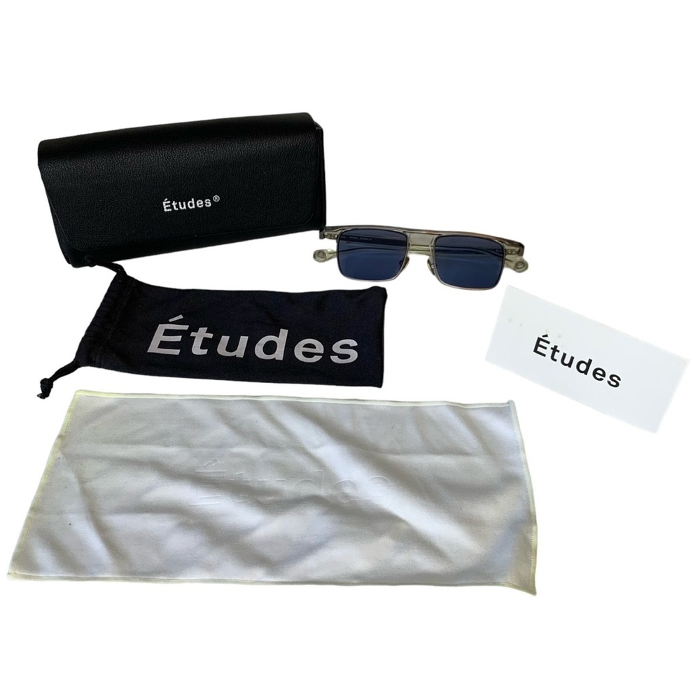 ETUDES STUDIO Karma Blue Lens Matte Silver Framed Sunglasses - Picture 9 of 14